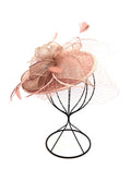 Old Rose Mesh Disc Fascinator