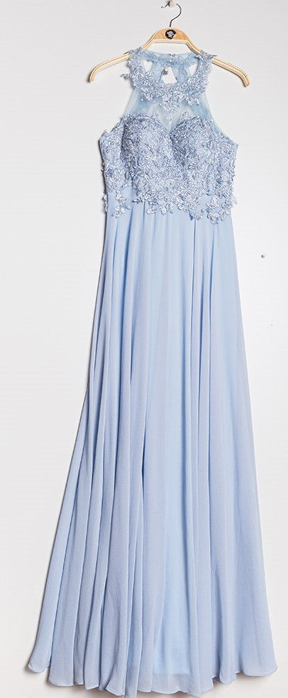 Bridesmaid dress with Lace, Halter top and long Chiffon skirt Aphrodite Malta Bridesmaid dress with Lace, Halter top and long Chiffon skirt Aphrodite Malta