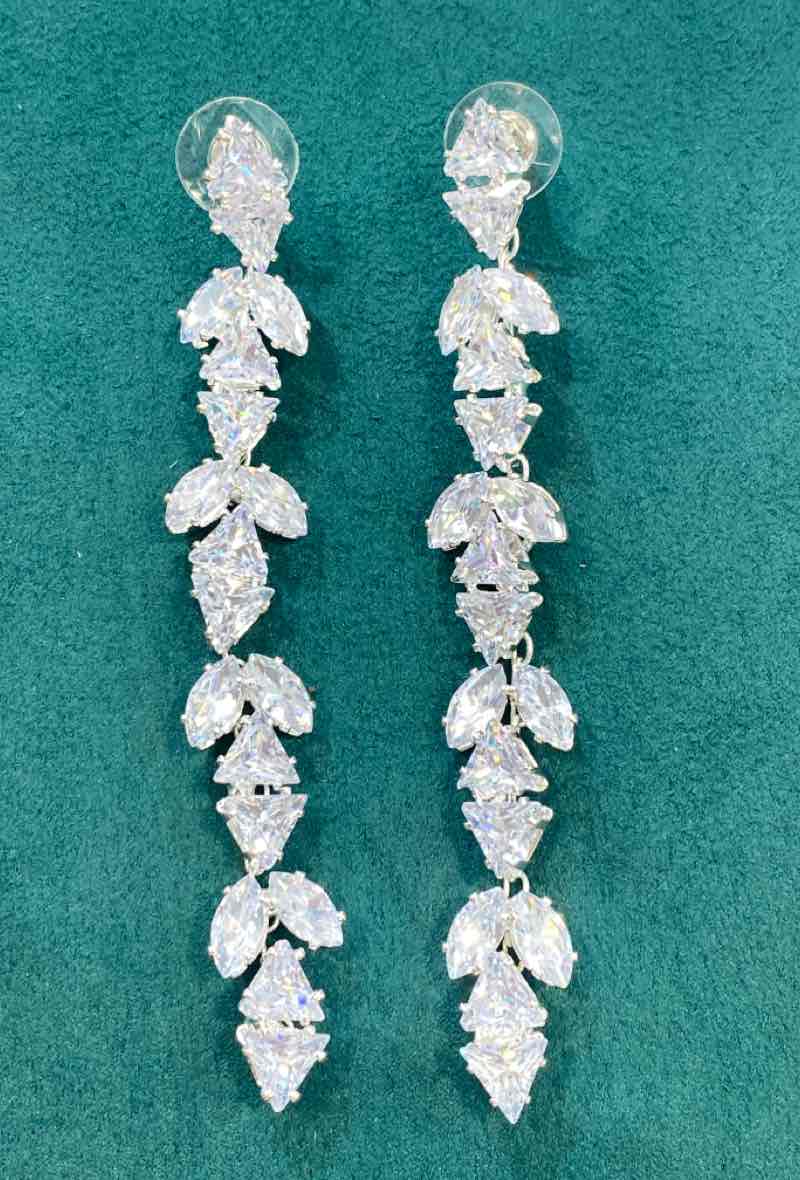 Long  Cubic Zirconia Earrings