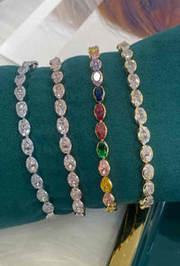 Rhodium Plated tennis Bracelets