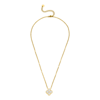 Crystal Clover Necklace | 18K gold-plated