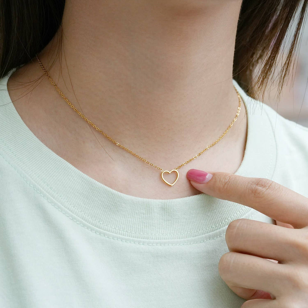 Fine Heart Necklace | 18K Gold Plated