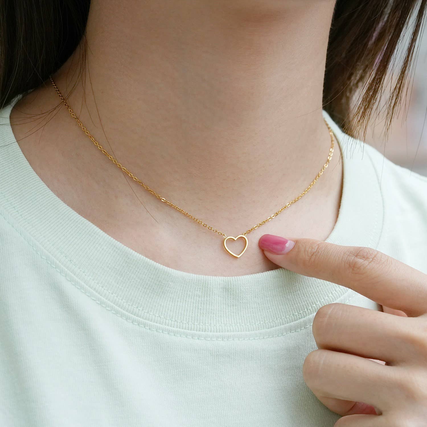 Fine Heart Necklace | 18K Gold Plated