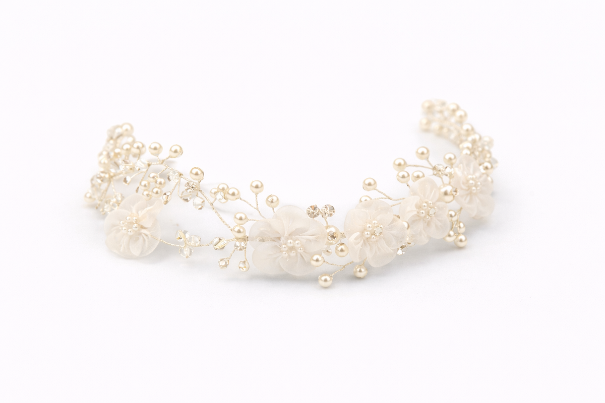 First communion accessory, flower hair clip