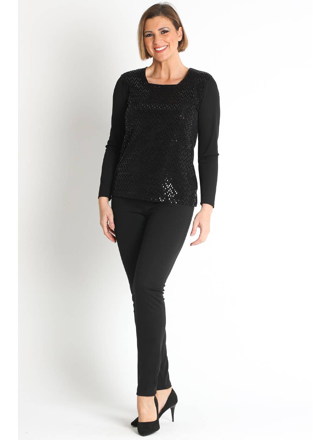 371500N  PARTY KNIT T-SHIRT WITH SLITS