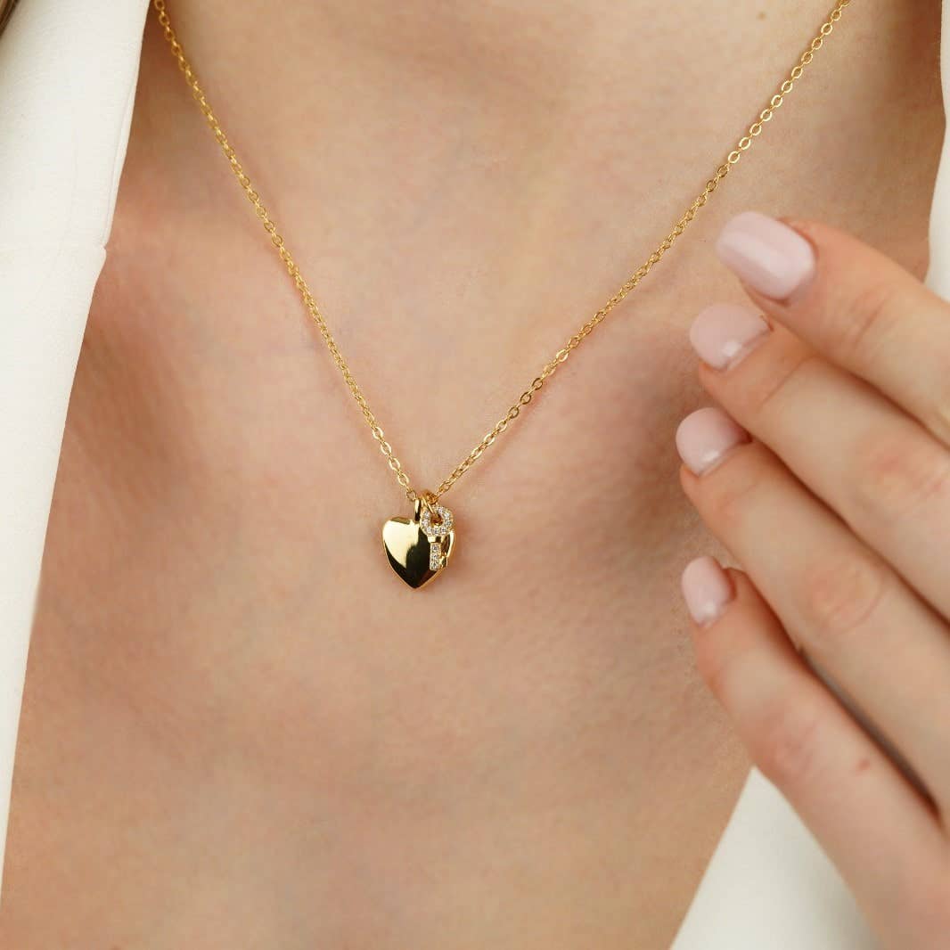 Key to Heart | 18k gold plated necklace