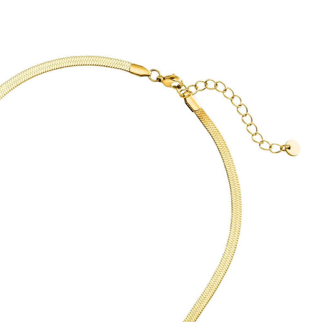 Snake skin | 18k gold plated chain
