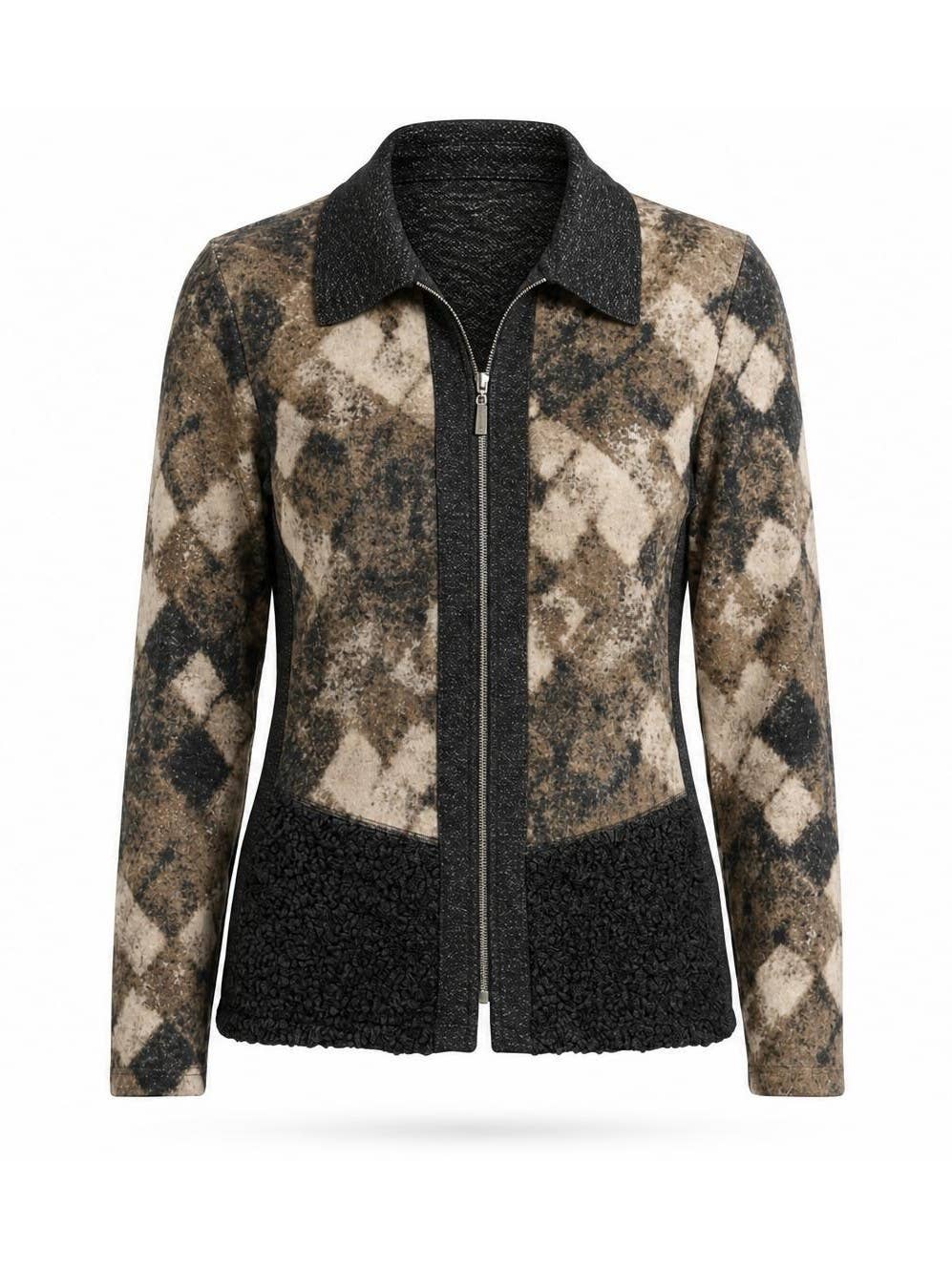 395370N JACKET WITH ZIPPER COMBINED WITH BAGUILLA