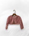 Girls Fur Jacket Ivory