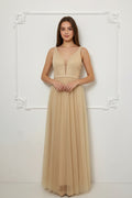 Champagne Glitter long dress