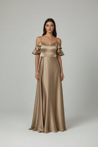 Silky Satin Off The Shoulder Bridesmaid dress