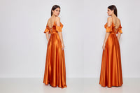 Silky Satin Off The Shoulder Bridesmaid dress