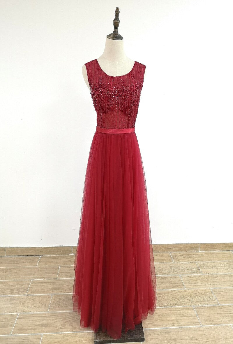 Anita Rhinestone,  Embroidered  soft tulle Dress