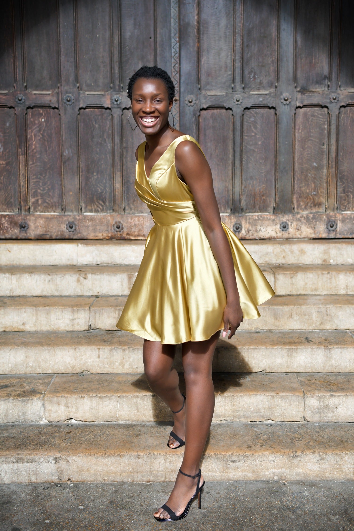 Golden Hour Satin Dress
