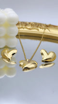 Heart Earrings  & Necklace  Set