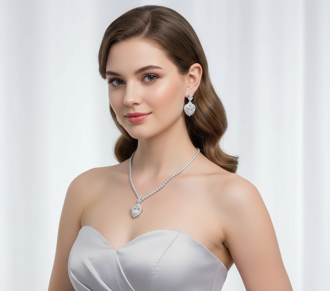 Rhodian and Zirconium Heart Set