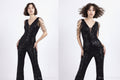 Black Sequin Jump Suit