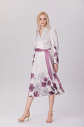 S&J Empire cut dress with placed floral print