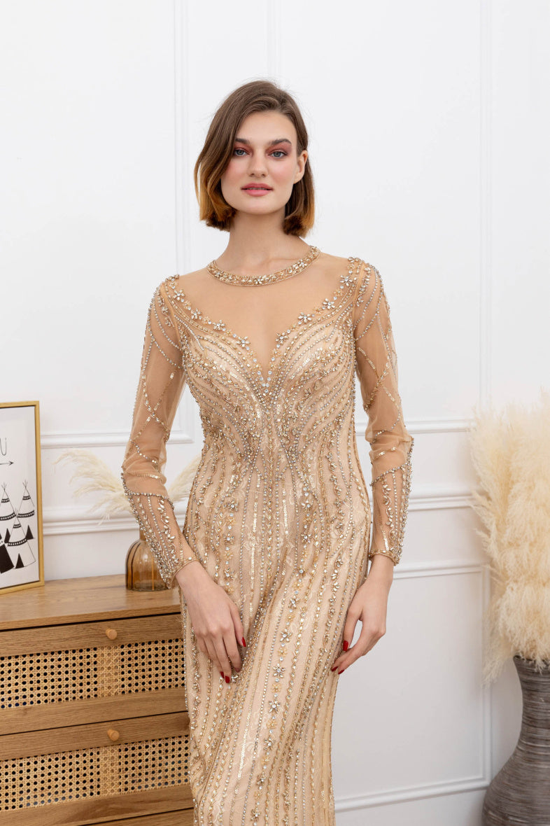 Long Sleeve Mother of the bride and Groom Dress