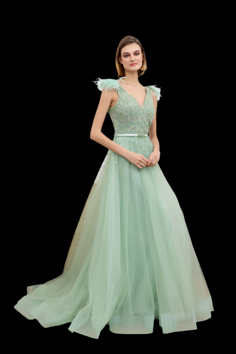 Sage Green ball gown