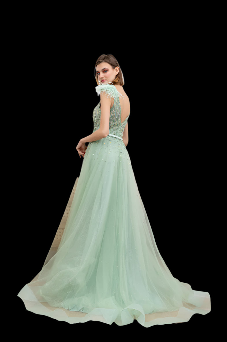 Sage Green ball gown