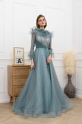 A Line long Sleeve long dress