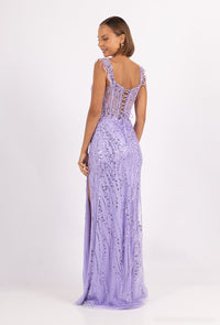 Lilac evening dress