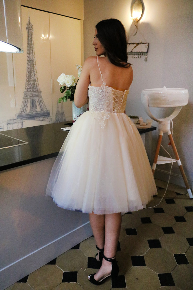 Short  after party Wedding dress