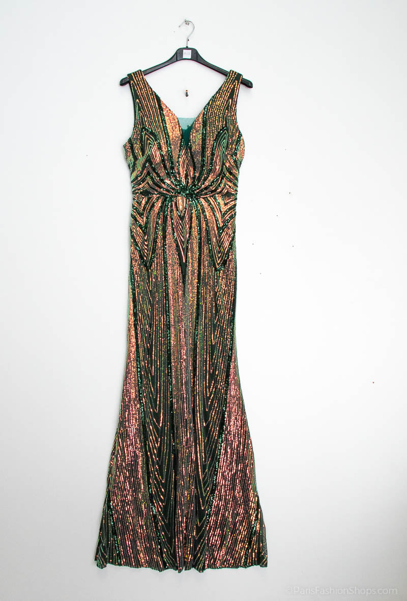 Long sequined evening dress