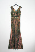 Long sequined evening dress