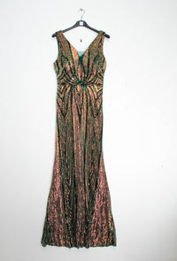 Long sequined evening dress
