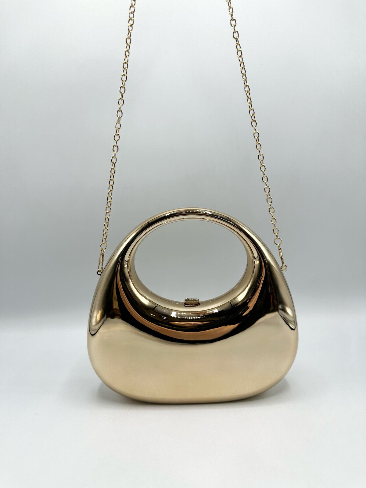 Mirror-effect handbag