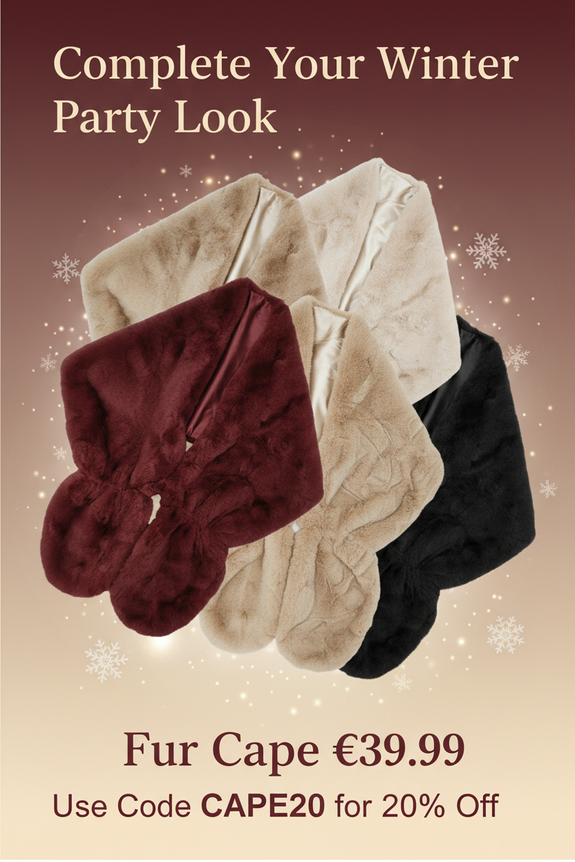 Winter Party Fur Cape Banner - Real Product